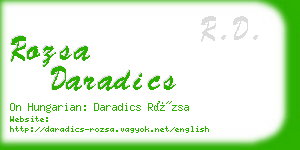 rozsa daradics business card